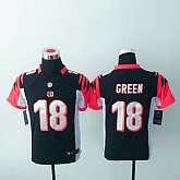 Youth Nike Cincinnati Bengals #18 A.J. Green Black Team Color Game Stitched Jersey